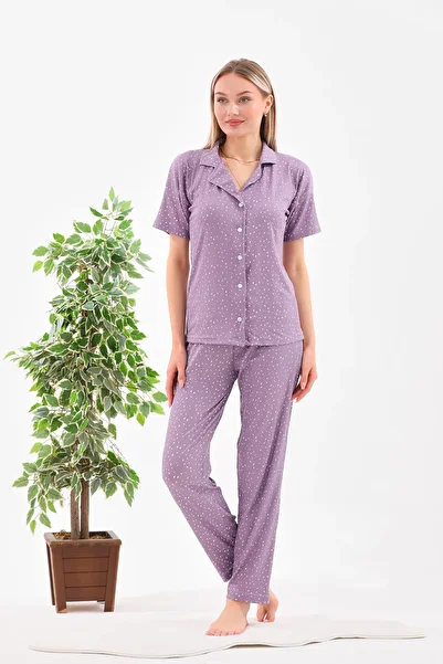 Belza İç Giyim Short Sleeve Pajama Set - Buttoned