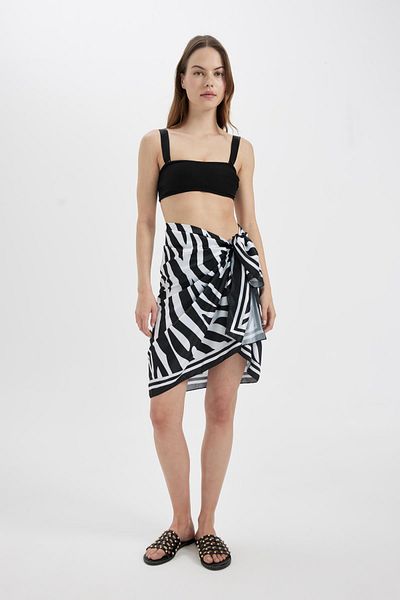 DeFacto Zebra Patterned Women's Long Pareo - C6080AX24SM
