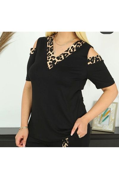 wearon tekstil Plus Size Slit Model Blouse - Sleeves