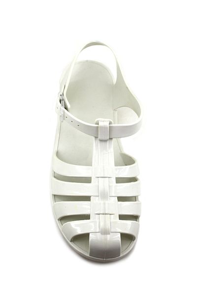 GDT Ayakkabı Beach Women's Sandals - White, Side Buckle and Cage Model