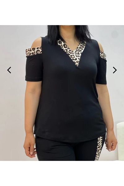 wearon tekstil Plus Size Slit Model Blouse - Sleeves