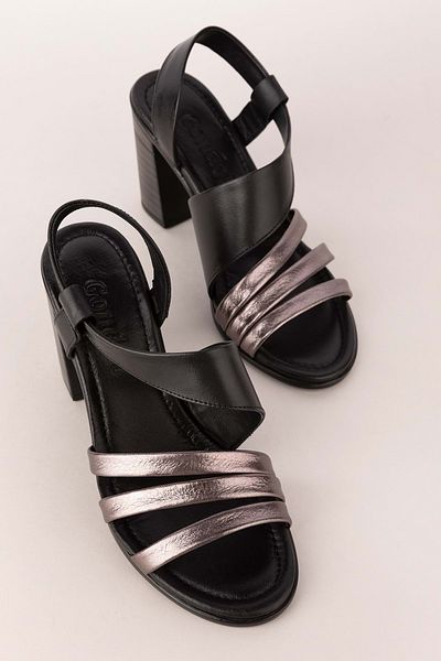 Gondol Pantofi eleganti de damă din piele naturală cu toc Tlh.603