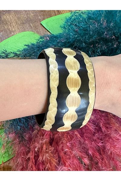 Gönülden Tasarım 7 CM Cut Indian Made Women's Bracelet - Authentic Bone