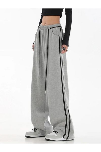 Gofeel Λεπτομέρεια γραμμής Y2k Unisex Φαρδιά Φούτερ