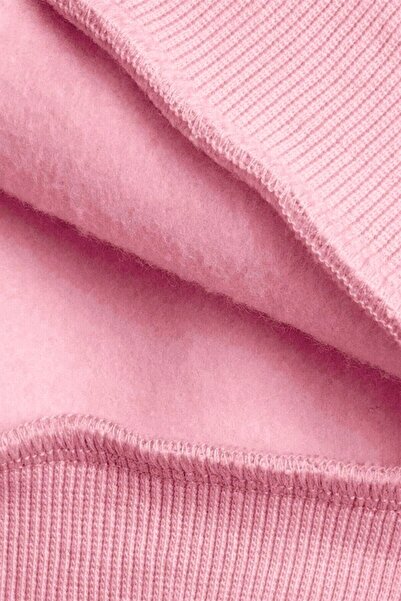 Millionaire Dámská růžová jahoda s potiskem, 3 vlákna, žebrovaná, s kapucí, klokaní kapsa, oversize, ležérní mikina s kapucí