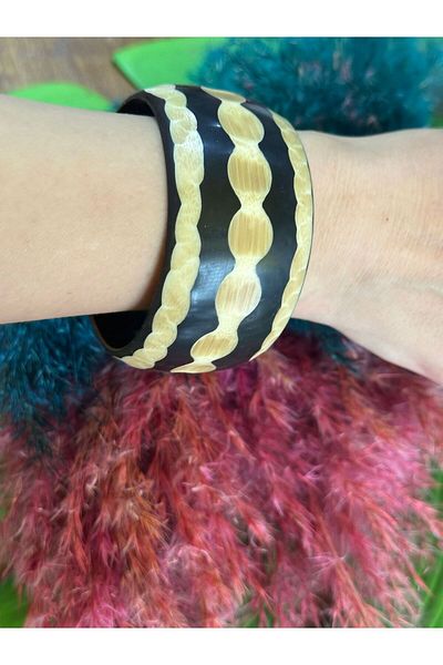 Gönülden Tasarım 7 CM Cut Indian Made Women's Bracelet - Authentic Bone