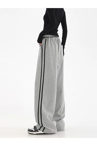 Gofeel Λεπτομέρεια γραμμής Y2k Unisex Φαρδιά Φούτερ