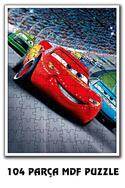 UltrArt 104 PARÇA MDF (AHŞAP) ŞİMŞEK MCQUEEN PUZZLE
