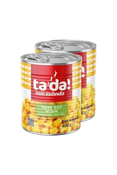 Tada Haşlanmış Tane Süt Mısır Konservesi 400 Gr (2 Adet)