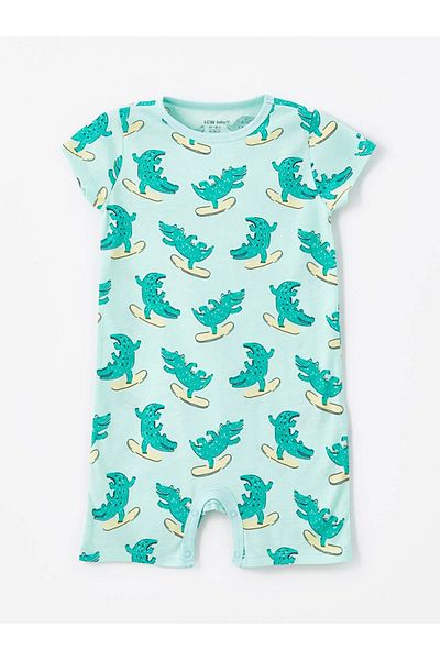LC Waikiki Crew Neck Printed Jumpsuit for Baby Boy Set of 2 - BayQ
