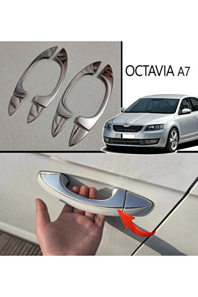 GCP German Car Parts Octavia A7 Krom Kapı Kolu Kaplaması - Octavia A7 Nikelaj...