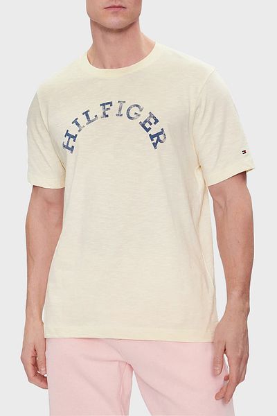 Tommy Hilfiger Logolu Bisiklet Yaka % 100 Pamuk Regular Fit T Shirt Erkek T SHİRT MW0MW34432 AEF