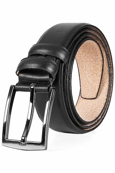 Ars Black Leather Jeans Belt