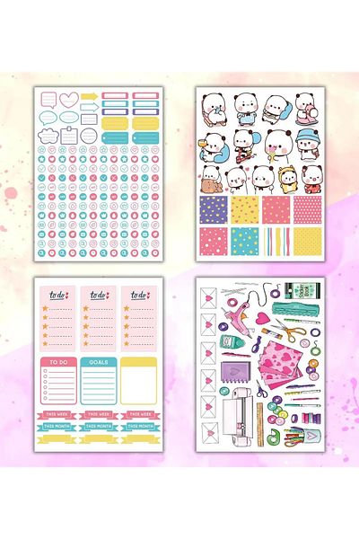 hediyeofisi Girl Power My DIY - 24*17 سم 16 صفحة كتاب ملصقات ملون بتصميم خاص