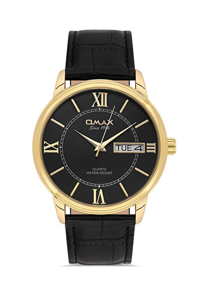Omax Leather Men's Watches 00PRZ047QB02