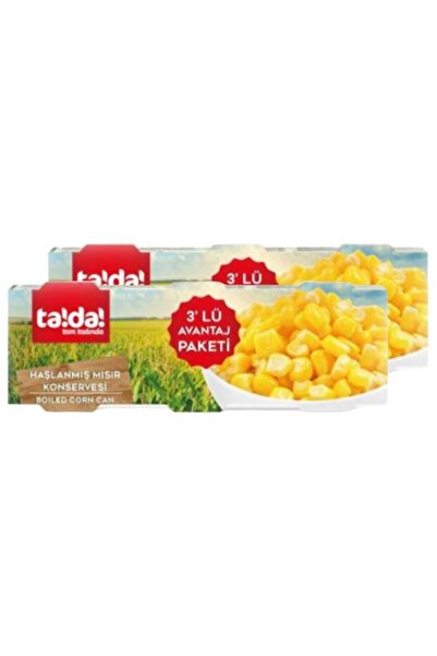 Tada Haşlanmış Tane Süt Mısır Konservesi Avantaj Paketi 3x200 gr (2 Adet)