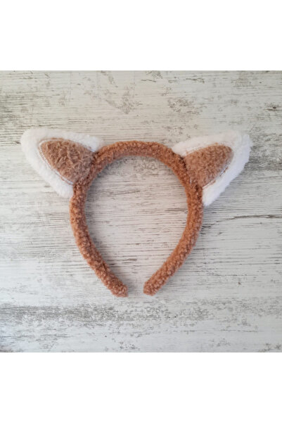 NETAVANTAJ Μπεζ βελούδινο στέμμα με αυτιά κουνελιού