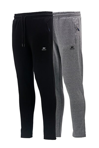 Shinzone Erkek Düz Paça Standart Cepli Fit Lastikli 2'li Eşofman Altı Seti