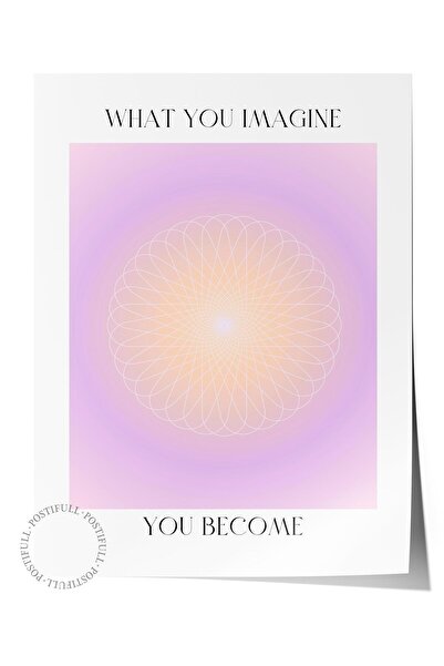 Postifull Çerçevesiz Poster, Aura Serisi NO:172 - What You Dream, You Become,...