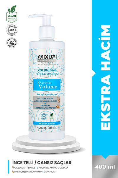 Mixup 400 مل ببتيد الكولاجين المكثف للشعر الرقيق - شامبو L-Arginine Amino Complex