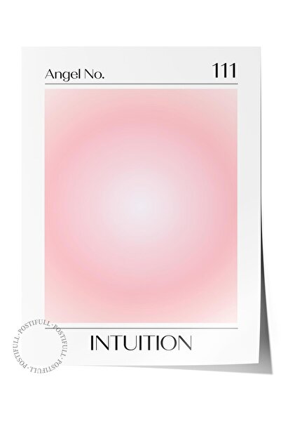 Postifull Çerçevesiz Poster, Aura Serisi NO:22 - 111 - Intution - Pembe, Mele...