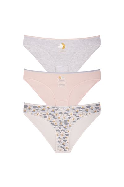 Dominant Chiloți din bumbac pentru damă, pachet de 3