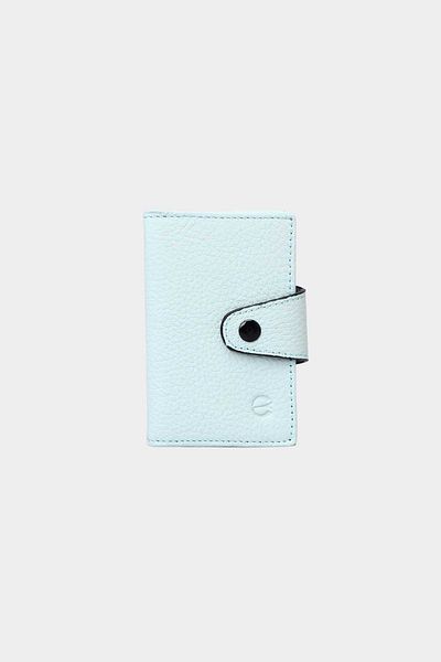 Grande 827 Mint Colored Genuine Leather - Accordion Card Holder Wallet with Vertical Snaps
