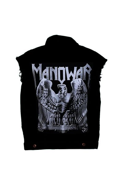 Modaroma Manowar Black Denim Vest