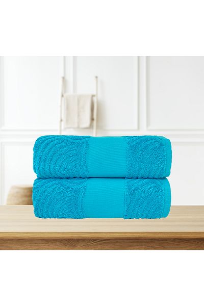 Lucy and Home Σετ 2 Πετσέτες Ζακάρ 100% Βαμβακερές - 50x100cm