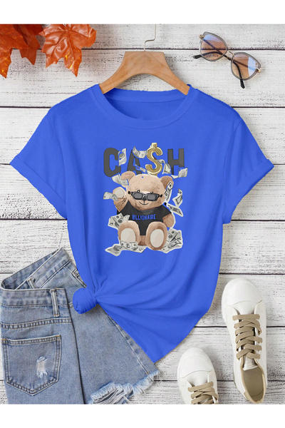 aynewmoda Тениска с щампа Super Cat