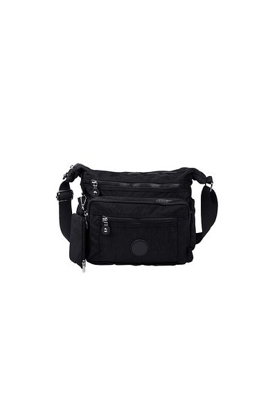 Bagacar Τσάντα ώμου 213 Klinkir Quality Fabric Crossbody Μαύρη