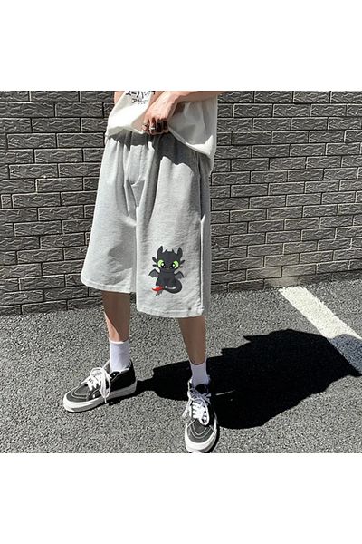 Gofeel Unisex Oversize Σορτς - Πώς να Εκπαιδεύσετε το Δράκο σας με στάμπα