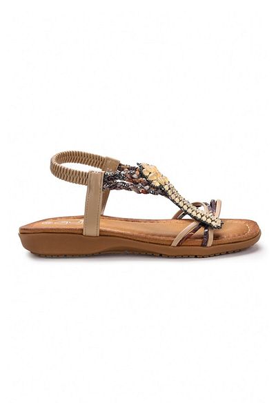 Guja 24y150-38 Women's Comfort Sandals - Stone Detailed