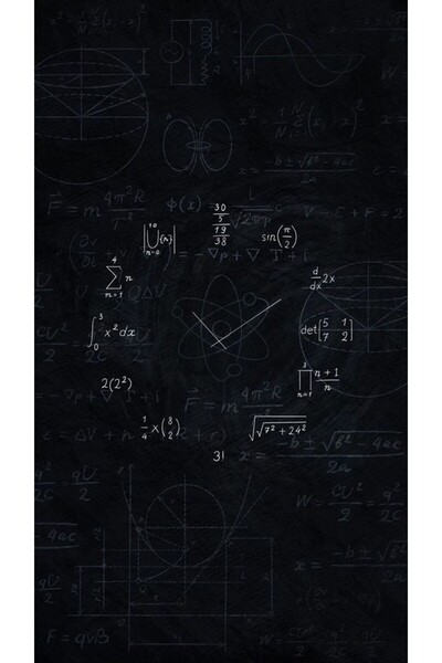 512 STORE Matematik Formül Saat Duvar Poster 30x42 Çerçevesiz