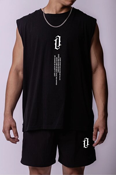 LAND MODA Love Story εμπριμέ μαύρο επάνω και κάτω σετ