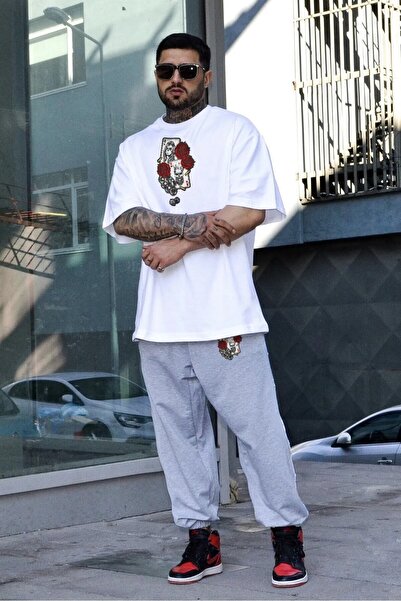 LAND MODA Σετ φόρμας με στάμπα καρτών - Κάτω και επάνω σετ