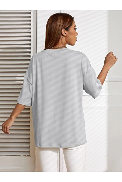 LAND MODA Μπλουζάκι με στάμπα Cat Oversize