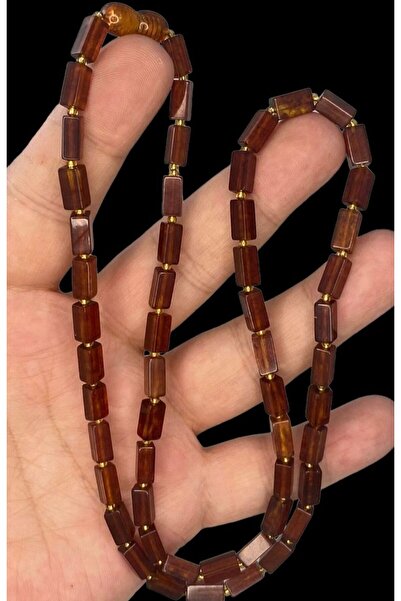 Trikala Drop Amber Unisex Necklace 60 cm