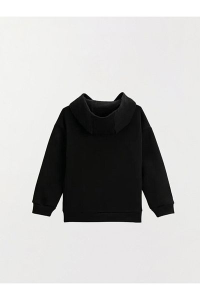 LAND MODA Детски унисекс суитшърт с качулка и щампа