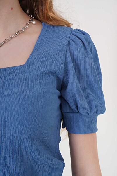 Nisa Luxury Boutique Πλεκτή μπλούζα με τετράγωνο λαιμό