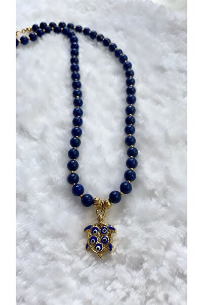 Takkı by Handan Lapis taşı tasarım kolye.