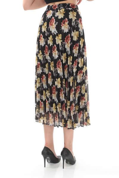 SORALLİNE Fusta de damă din șifon Empire Plisoley model Big Rose 786