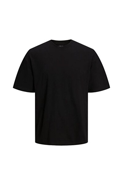 Jack & Jones 12253993   Tricou Jorgrand negru oversize - Guler rotund SS