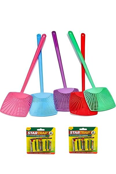 efmues Sinek raketi ve sinek yapışkanı 5 adet sinek raketi 2 paket sinek yapı...