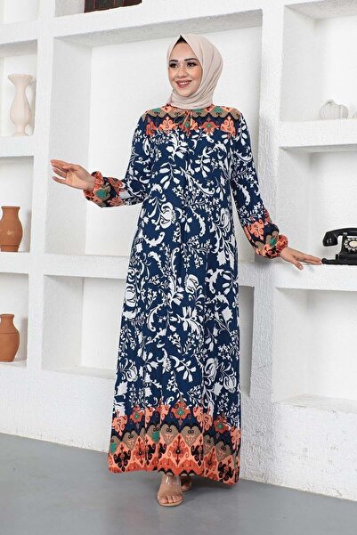 SGS Φόρεμα Hijab σε μπλε ναυτικό - Μοντέλο A-Pile