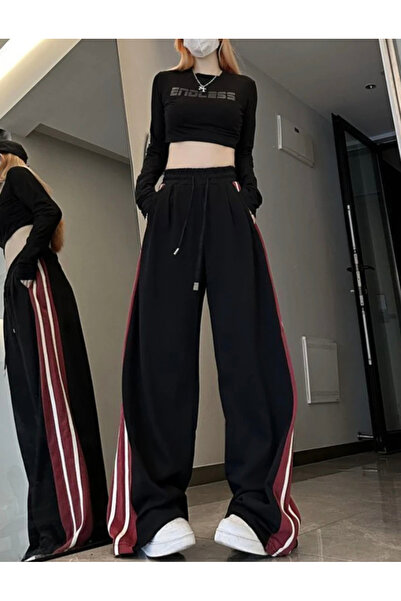 DENİKK Harajuku Μαύρο Oversize Φούτερ - Λεπτομέρεια με φερμουάρ και διπλές ρίγες