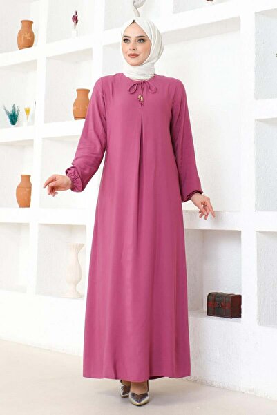 SGS Φόρεμα από βισκόζη Dusty Rose - A Pile