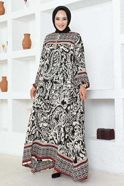 SGS Μαύρο φόρεμα βισκόζης - Λεπτομέρεια με φούντα