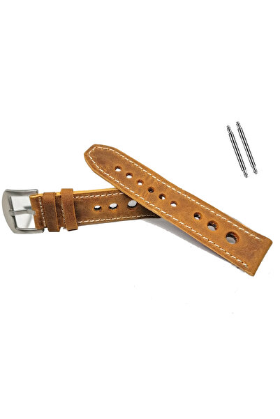 FADO تيسو فوسيل باناراي كريز - 24 ملم جلد طبيعي، متوافق مع اللون البني الداكن