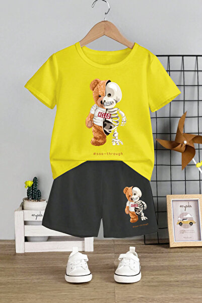 MYADA 12709 Model Dječji Set - okrugla kragna , Medved Skelet Štampano , Set ...